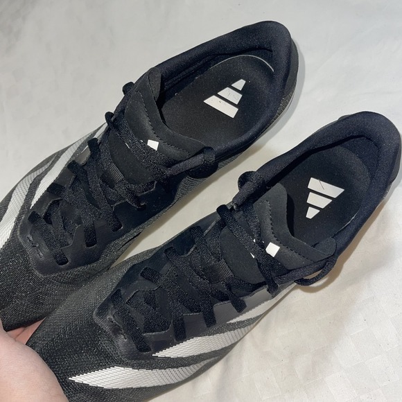 Adidas Adizero Sprintstar Track Spikes Core Black White Mens 10 UK 9 EU 44 - Picture 8 of 11